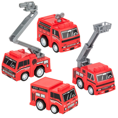 2 Inch Pull Back Fire Truck