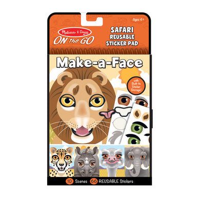 Make-A-Face Safari Reusable Sticker Pad